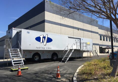 Touring Video truck parked outside Simi Studios.