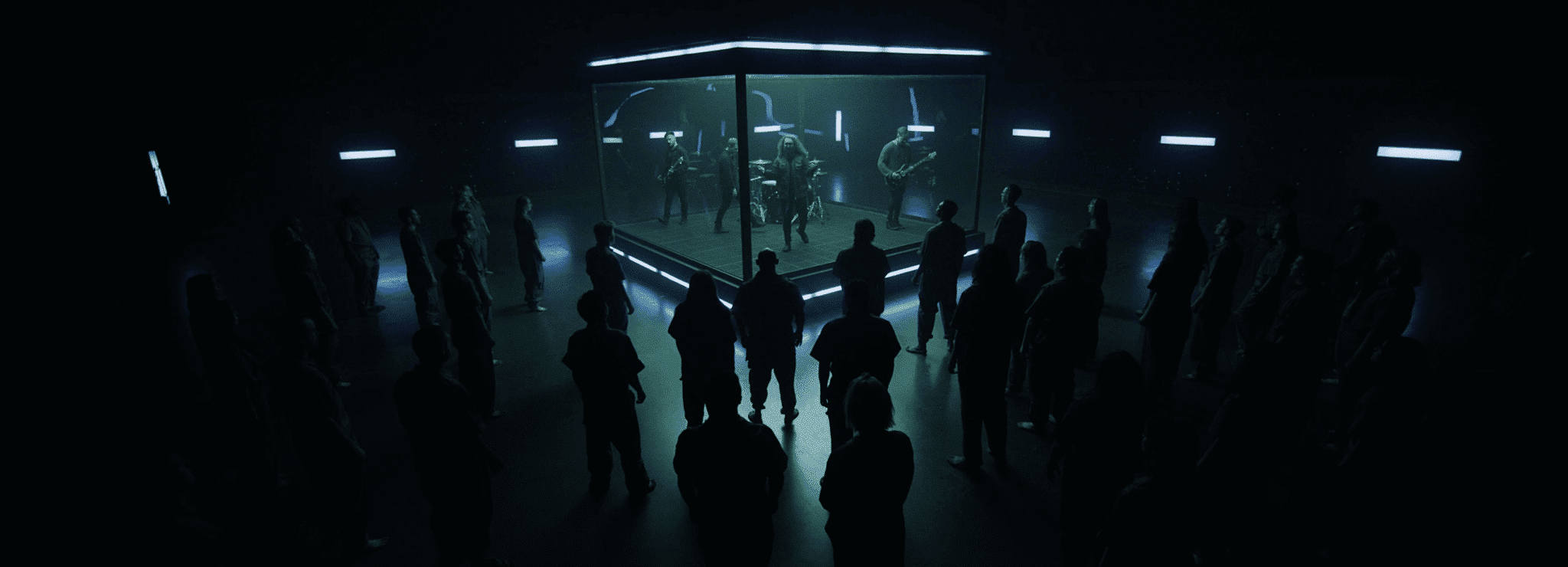 Band "I Prevail" films their new music video at Simi Studios.